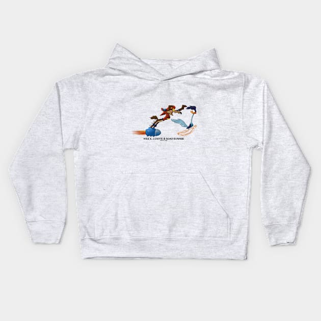 Coyote and Runner Kids Hoodie by AviToys